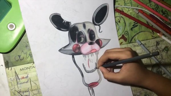 Рисунки ручкой ФНАФ Мангл
