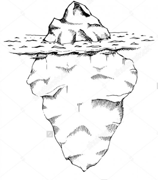 Айсберг карандашом