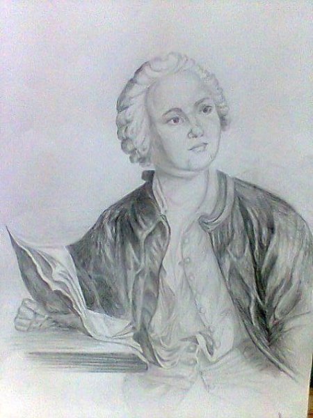 Михаил Ломоносов рисунок