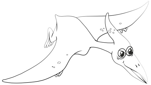 Динозавр с крыльями раскраска