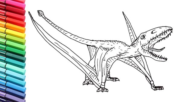 Летающие динозавры раскраска