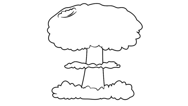 Раскраска ядерный взрыв