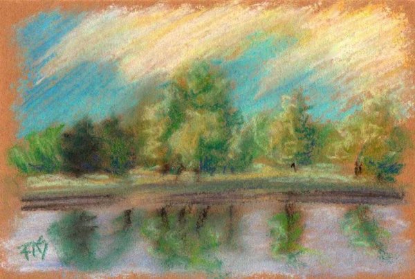 Рисование мелками на бумаге