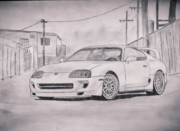 Раскраска Toyota Supra a80