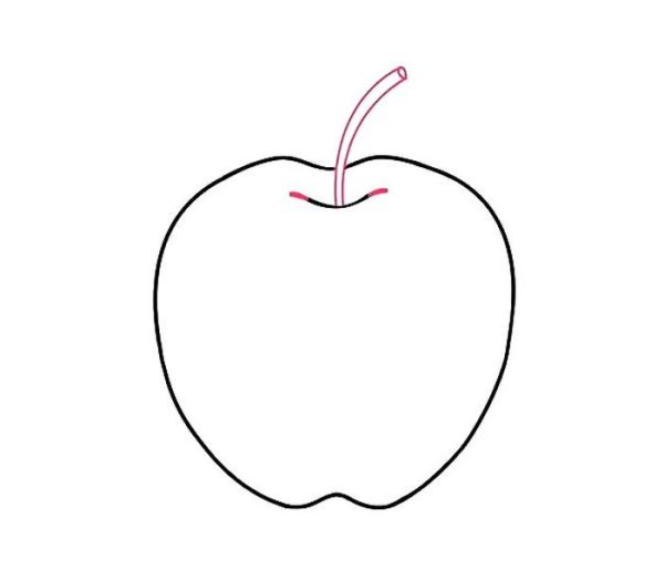 Яблоко срисовать