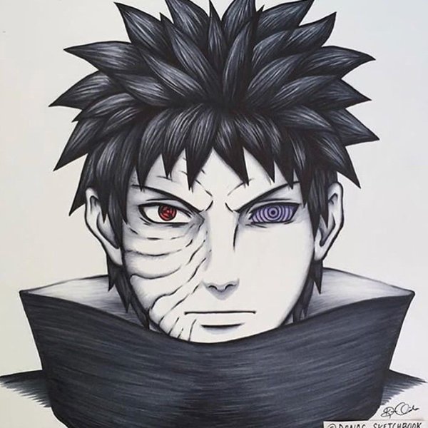 Обито нарисовка