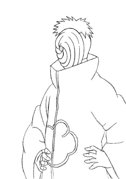 Раскраска Наруто Тоби