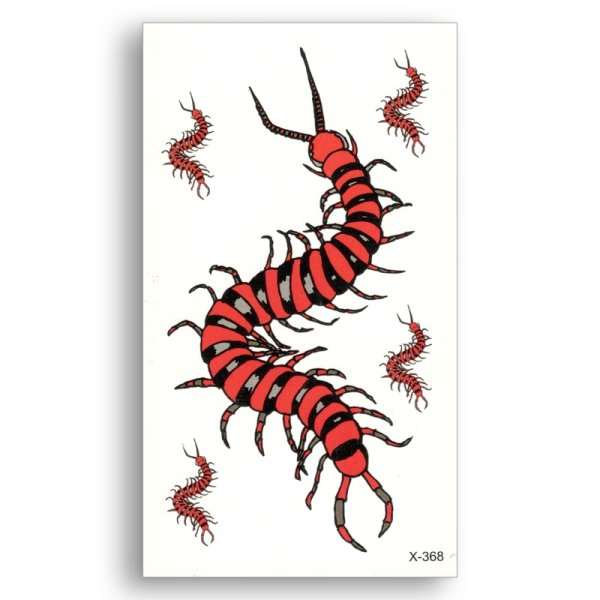 Красная сколопендра тату
