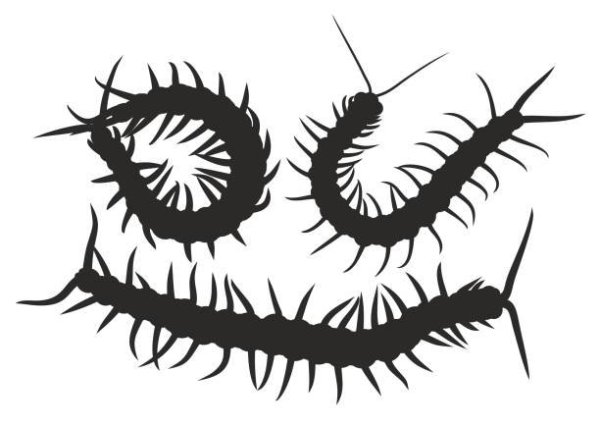 Многоножка силуэт