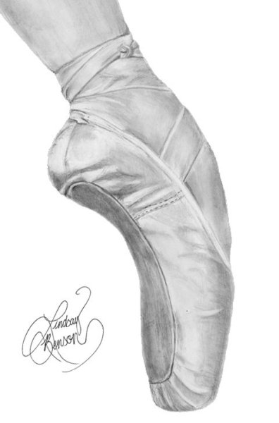 Пуанты рисунок карандашом