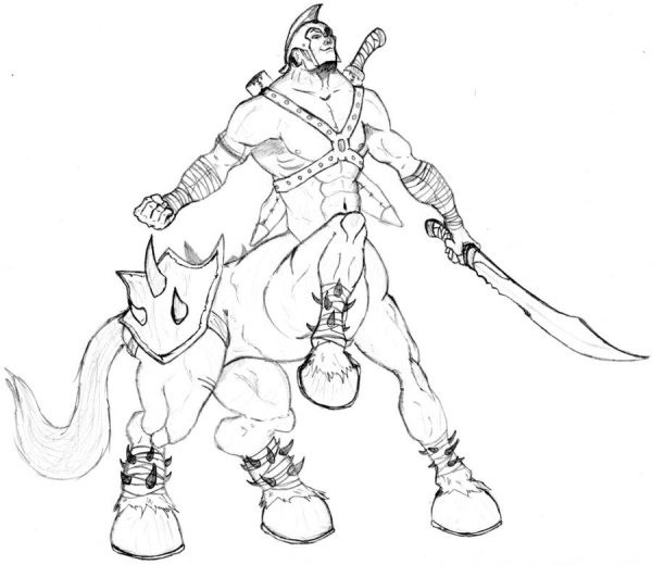 Кентавр детский рисунок