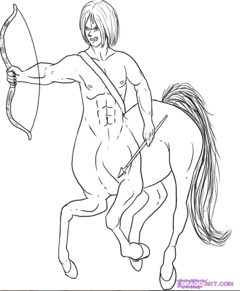 Кентавр карандашом