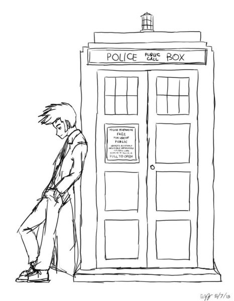 Доктор кто раскраска Тардис