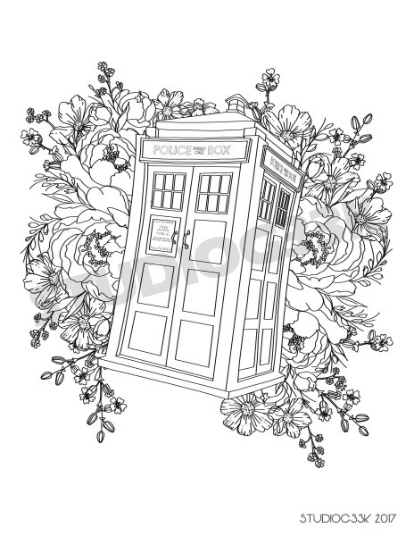 Тардис раскраска