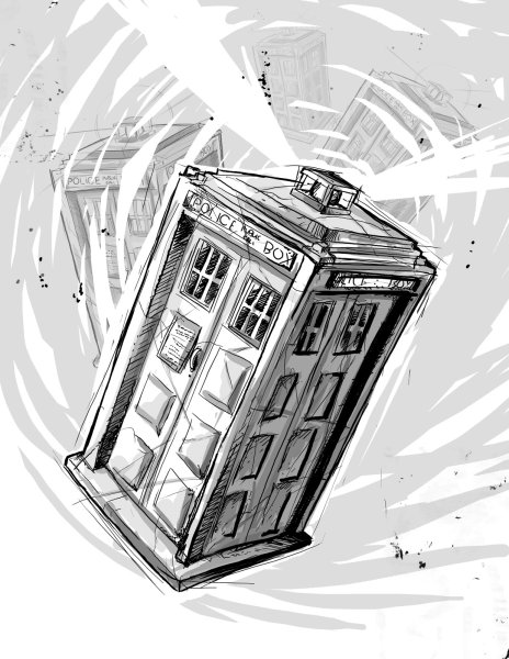 Доктор кто Тардис рисунок