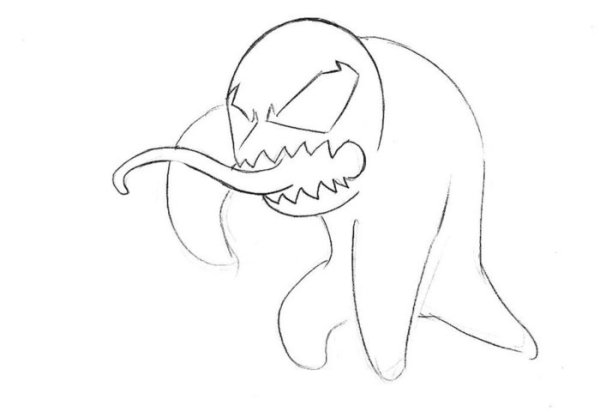 Веном рисунок карандашом