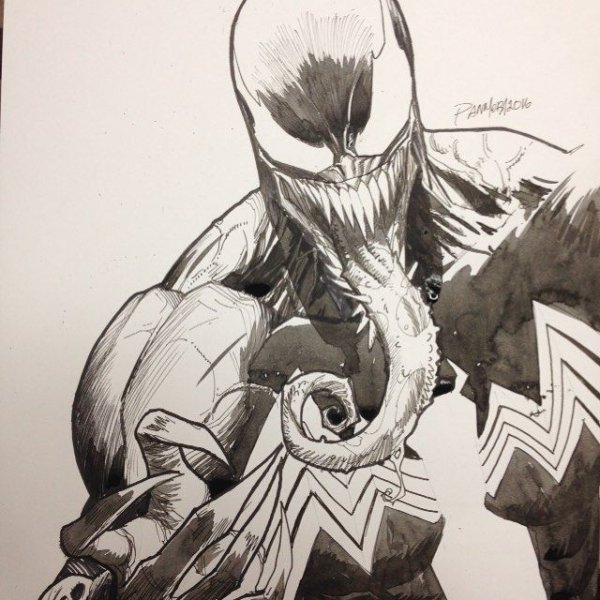 Рисунки карандашом Марвел Веном