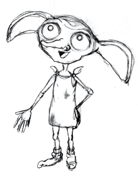 Раскраска Добби из Гарри Поттера