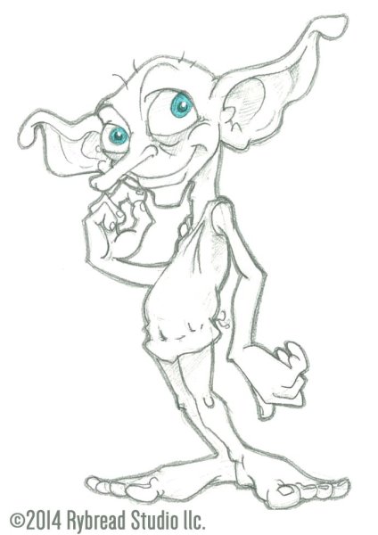 Добби рисунок раскраска