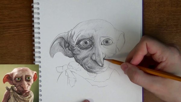 Скетчбука Добби из Гарри Поттера.