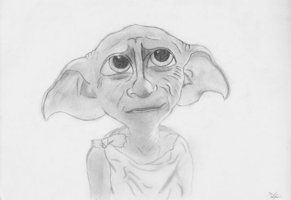 Добби с носком раскраска