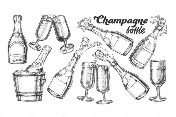 Трафарет бутылки