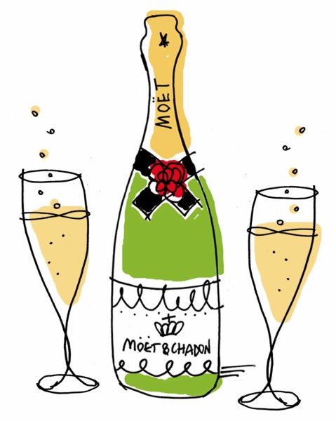Бутылка шампанского