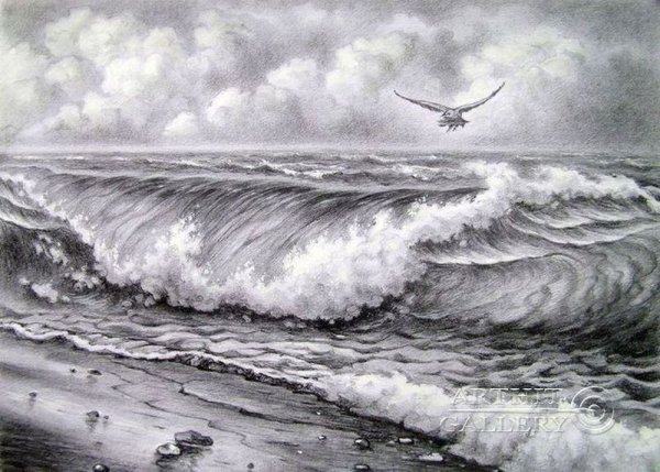 Морской пейзаж Графика