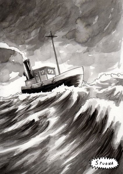 Шторм карандашом