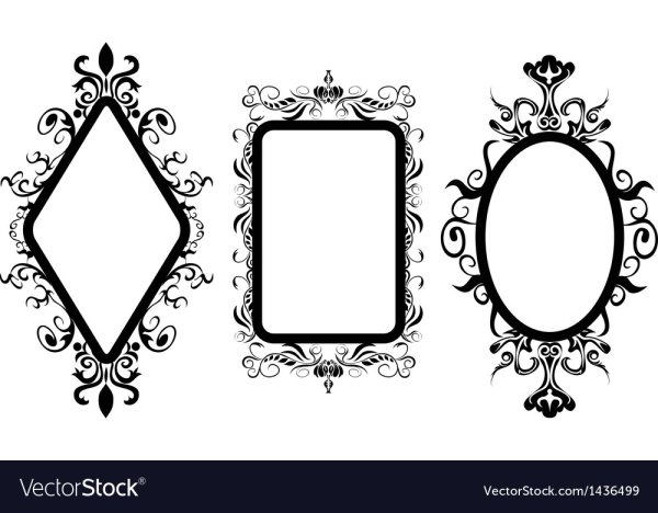 Векторные рамки для зеркала