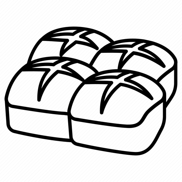 Булочка раскраска для малышей