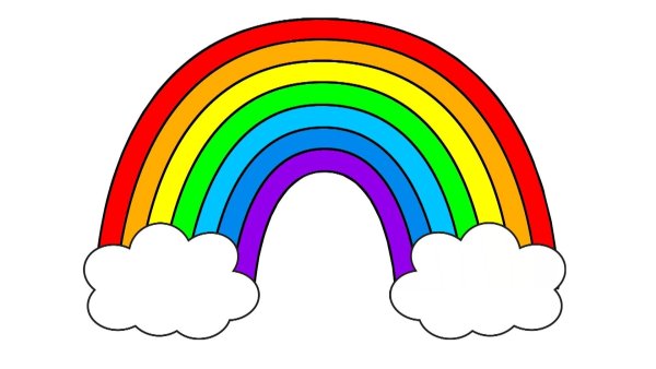 Радуга мультяшная