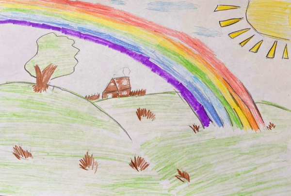 Карандаши для рисования радугой