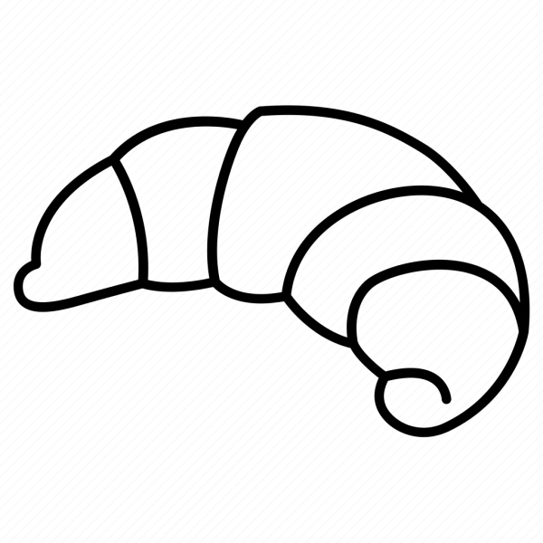 Круассан нарисованный