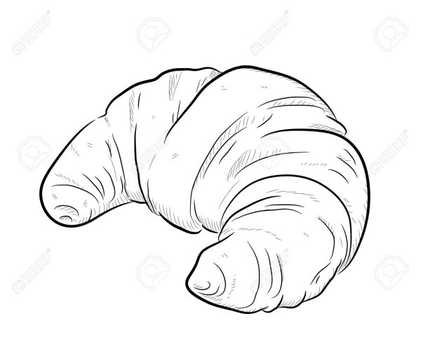 Круассан раскраска