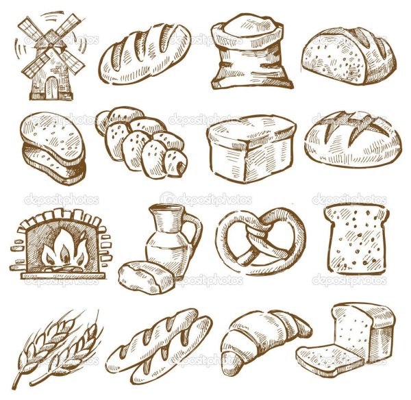 Хлебобулочные изделия рисунок