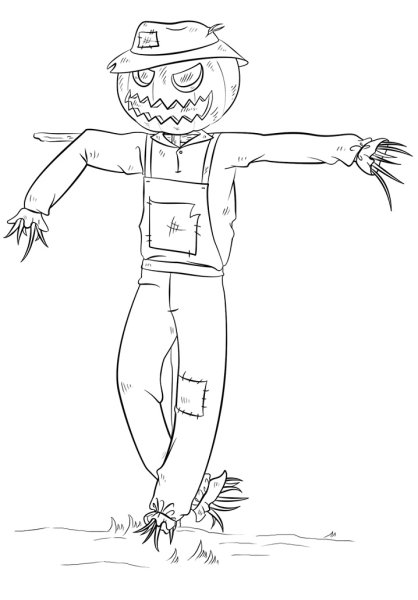 Волшебник изумрудного города раскраска пугало