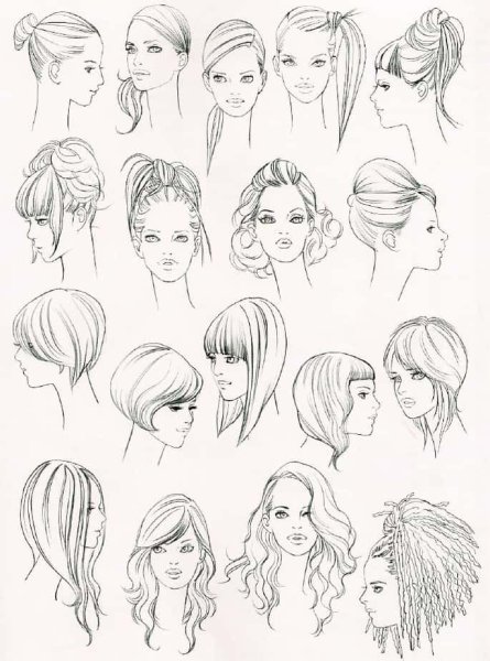 Прически карандашом