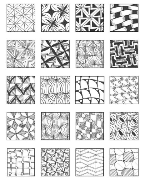 Элементы зентангла для начинающих