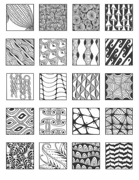 Техника Зентангл элементы