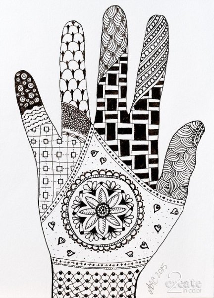 Варежка Зентангл