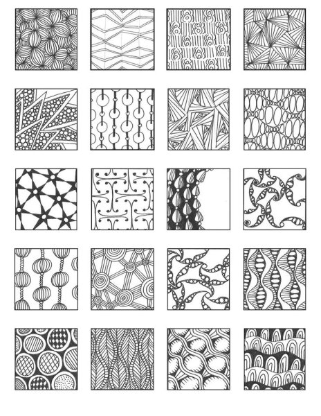 Дудлинг и Зентангл для начинающих в квадрате