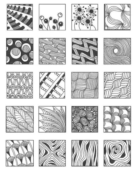 Зентангл линии