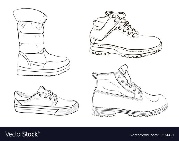 Эскиз мужских ботинок