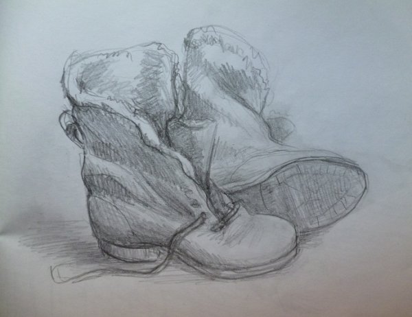 Зарисовки обуви с натуры