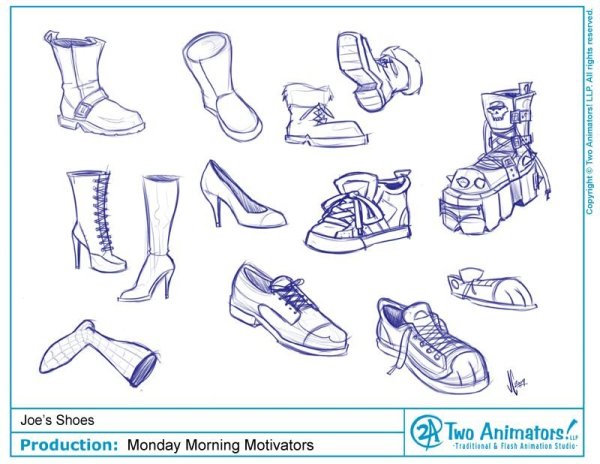 Поэтапное рисование обуви для детей
