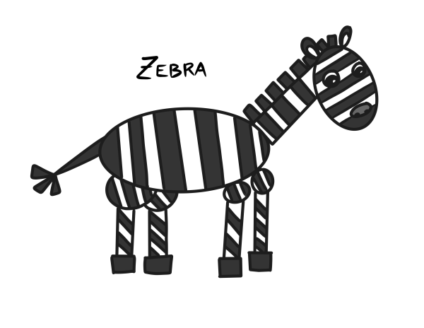 Камень Зебра рисунок