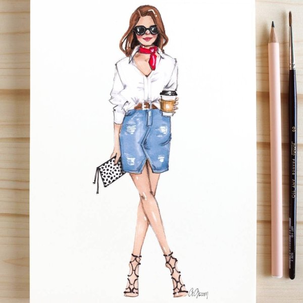 Рисунки дизайнеров джинсовок