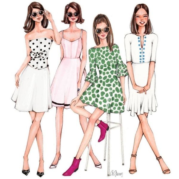 Рисовать модные вещи