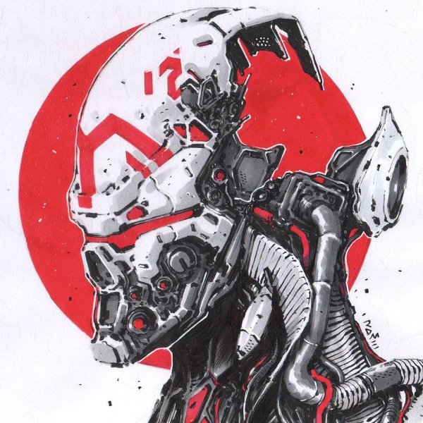 Киборг концепт арт Бионика